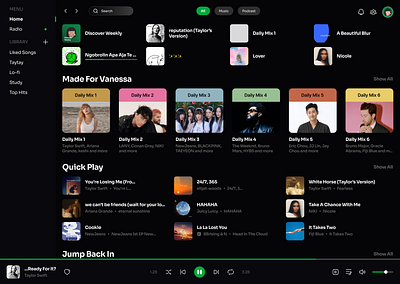 Spotify Desktop App - Redesign design desktop ui ui design website