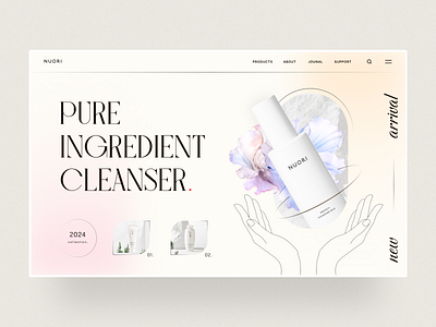 Cosmetic Website Header - Concept branding clean cosmetic header minimal ui ui ux website website design