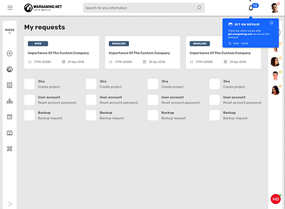 Customer Portal (Draft Concept) concept prototype ui ux