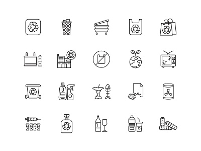 Waste Management Icons icon icon design icons download vector icons waste waste management