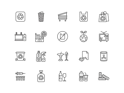 Waste Management Icons icon icon design icons download vector icons waste waste management