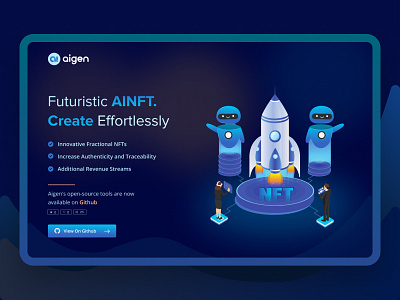 Create AI NFT ai ai landing page ai marketplace artificial intelligence create ai nft design graphic design illustration nft ui ux visual design web website