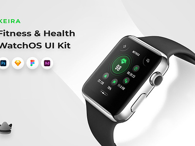 Keira - Fitness WatchOS UI Kit app ui kit apple watch energized figma gym health ios ui iphone ui keira fitness watchos ui kit kit nutrition psd sports sports ui ui ux watch app watch kit