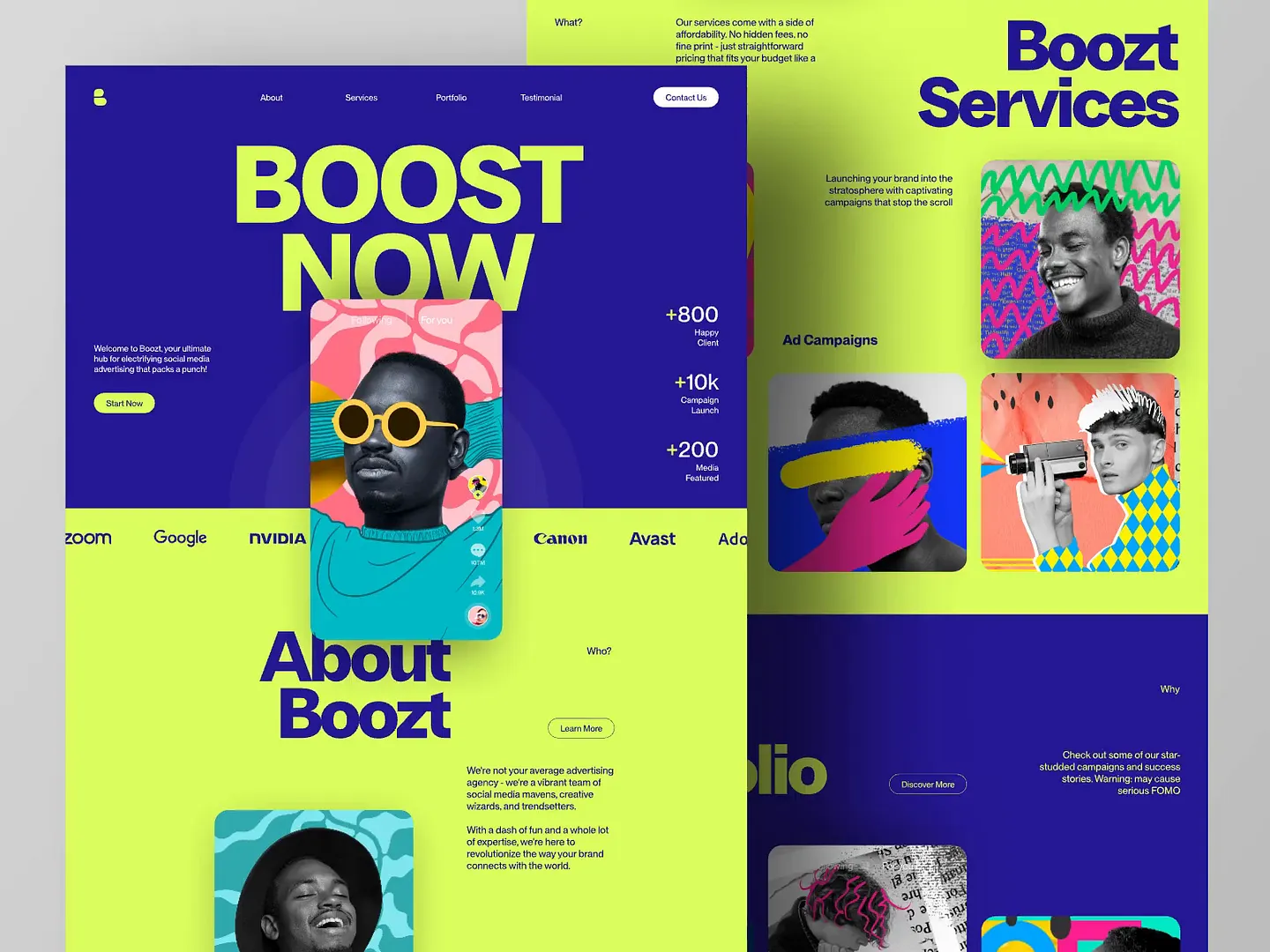 Vibrant Social Website Design for Creative Agencies