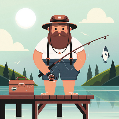 Succesful catch character design graphic design illustration