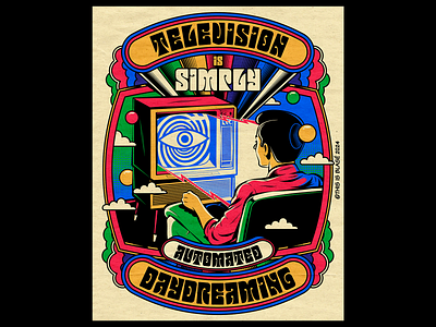 Television... automated daydreaming design illustration propaganda psychedelic retro surrealism television vector vintage