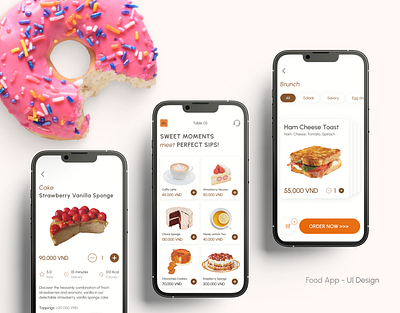 Food App - UI Design app delivery app design ecommerce app figma food food app food delivery graphic design menu menu design mobile mock up shot ui ui design ui showcase ux