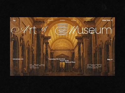 Website/Art museum animation art museum design exhibition web site museum museum of art ui uxui vvarvanskyi web design web design 2024 web design ideas website