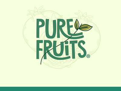 Pure Fruits bio biodesign branding design fruitslogo graphic design graphics green logo packaging packagingdesign ui