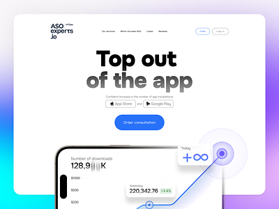 Landing | ASOexperts.io app design illustration landing page typography ui