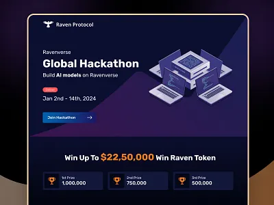 Global Hackathon ai hackathon ai model buil ai design global hackathon hackathon illustration join hackathon landing page online hackathon token ui ux visual design web website win token