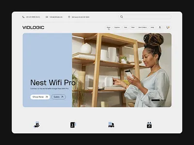 Vidlogic - Shopify Website & Rebrand audio brand branding contemporary decor e commerce furniture home logo logotype minimalist modern shop shopify smart store technology uiux video website