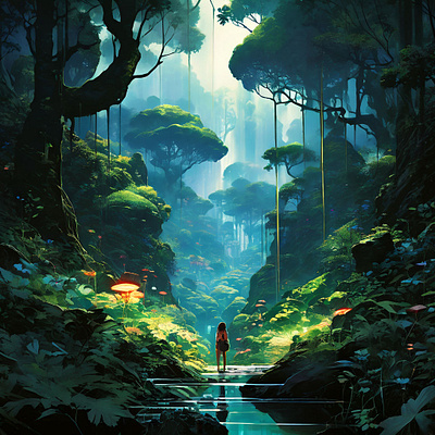 A jungle full of mystery design graphic design il illustration