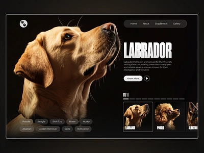 Pawsome Web Design. animal beagle dog goldenretriever graphic design inspiredesign labrador landing page midjourney mordern design pet photoshop rotweiler shihtzu showcase spitz ui ux web design website