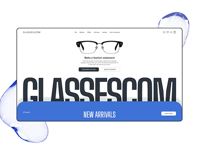 GLASSESCOM | E-commerce redesign animation design ui ux web