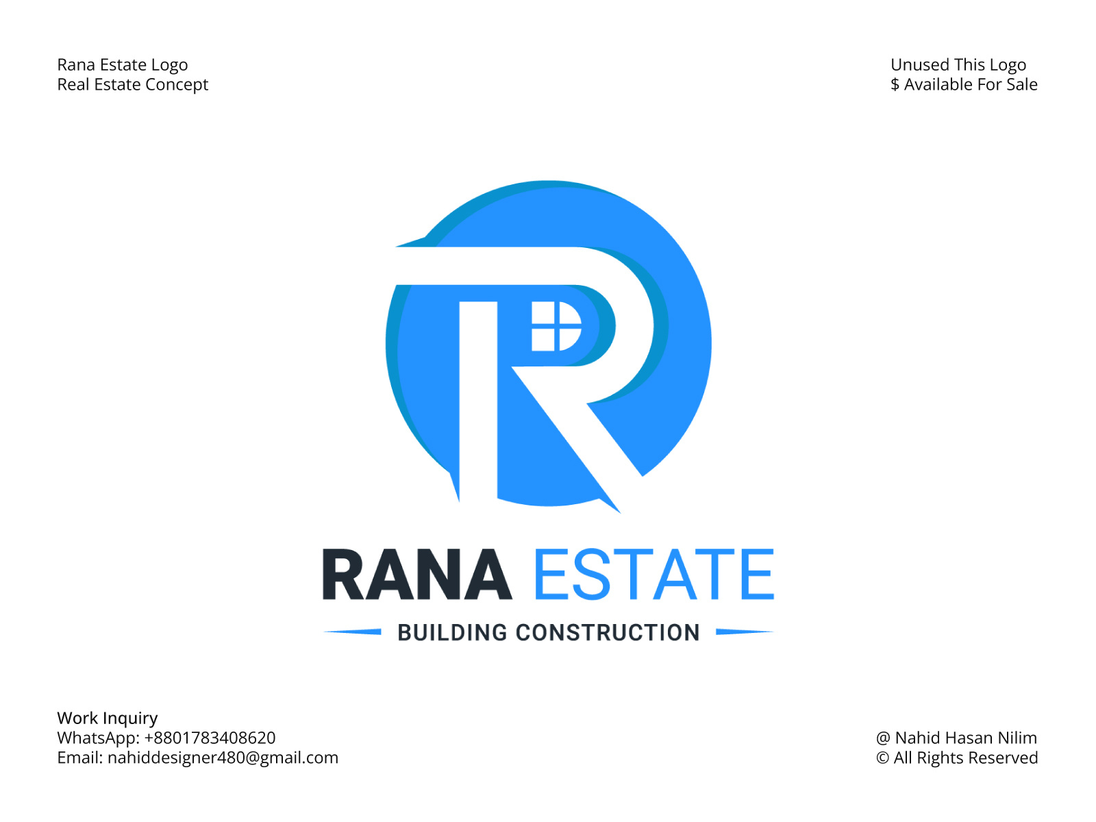 Rana Estate Logo, Real Estate Logo, Construction Logo, Home Logo architecture logo branding building logo business logo company logo construction logo corporate logo home logo hotel logo house logo logo logo branding logo design modern logo property logo r real estate logo rana estate logo real estate real estate logo real estate logo template