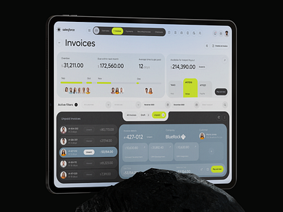 Salesforce CRM - Invoice Management Dashboard admin app app design automation b2b business corporate crm dashboard design finance invoice product design saas sales software ui ux web web app