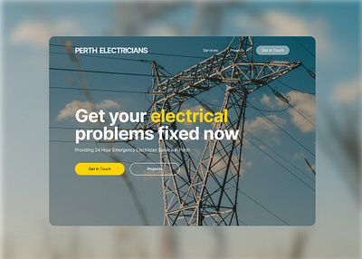Electrician electrician graphic design ui website