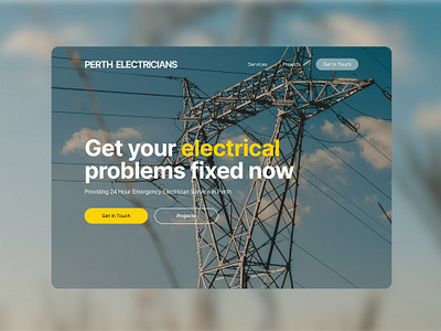 Electrician electrician graphic design ui website