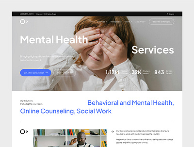 Online Therapy Platform - Website about about page design interface layout mental minima therapy visual identity web website