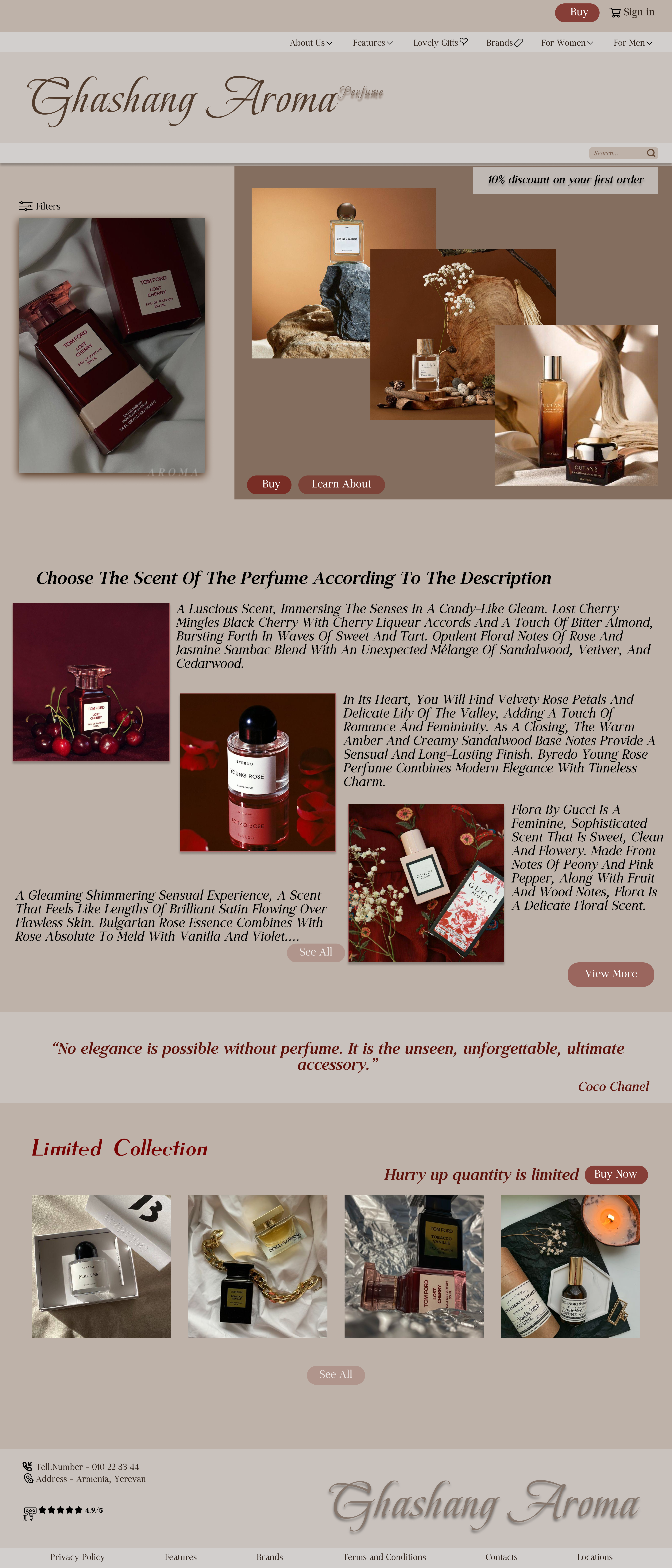 Perfume Store branding logo ui