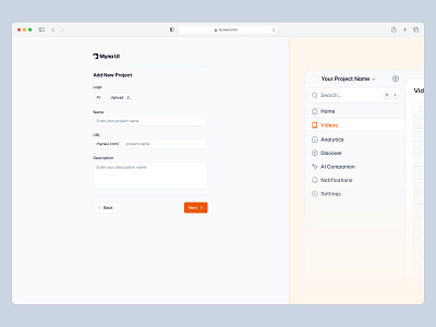 Add New Project 🥕 add buttons dashboard design input minimal new saas sidebar ui web design