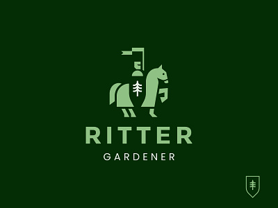 Ritter brand branding gardener gardener logo knight knight logo logo logodesign logodesigner negative space zalo estevez