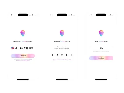 Onboarding 🍬 app jimdesigns jimdesigns.co onboarding phone verifcation