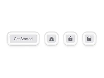 Experimental Buttons button button state buttons design system light mode skeuomorphic
