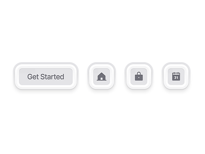Experimental Buttons button button state buttons design system light mode skeuomorphic