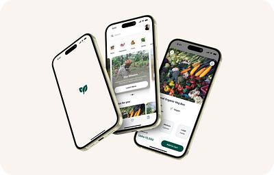 Organic Food Delivery App africa agriculture app brand guidelines delivery design design system eat farmer food fruit healthy ios mobile order organic restaurant sustainability uber vegetables