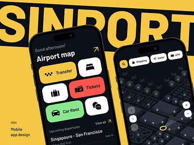 Sinport - mobile app UI design for Singapore Airport navigation android android app app app design app home page app home screen app homepage app interfaces app screen app screens best app design best mobile app free app iphone app mobile app design mobile app design agency mobile app template mobile app ui mobile ux top app development companies