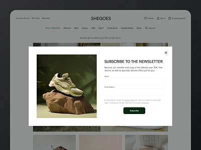Daily UI 016/ Popup window/ Online shoe store app app design ca careerfoundry daily ui 016 daily ui challenge daily ui challenge 016 dailyui dailyui 16 dailyui016 design ecommerce figma popup window shoe store store ui challenge 016