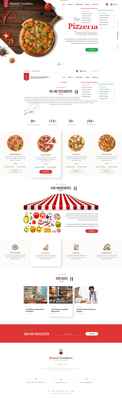 Pizzeria TestaResto online stoare pizza pizzeria woocommerce wordpress