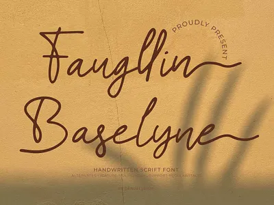Faugllin Balseyn | Handwritten Font minimalist font