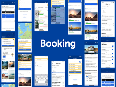 Booking redesign app app booking branding car country design development map redesign rent travel ui ux