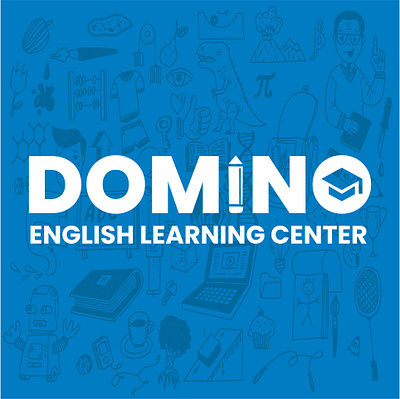 Logo Design - DOMINO English Learning Center branding domino domino learning center domino logo english learning center logo graphic design logo logo design