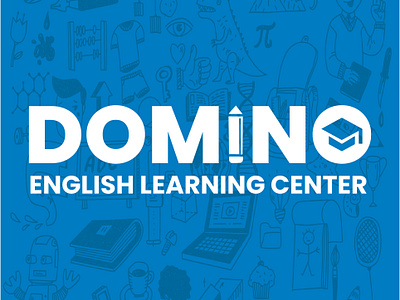 Logo Design - DOMINO English Learning Center branding domino domino learning center domino logo english learning center logo graphic design logo logo design