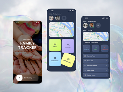 Tracking Location App Concept application ios mobile app ui uiux