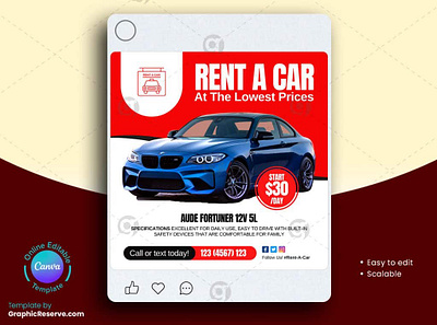 Rent a Car Instagram Post Template Canva automobile canva canva business banner canva social media banner car car rent banner car rent canva template car rent social media banner car rent squire banner car rental social media post rent car instagram post rent car social media banner rent car social media post social social media social media post canva template