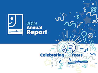 Goodwill 2023 Annual Report annual report branding design graphic design graphics illustration logo vector