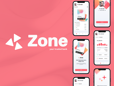 Zone E-Banking app design banking commerce ebanking uxui web design