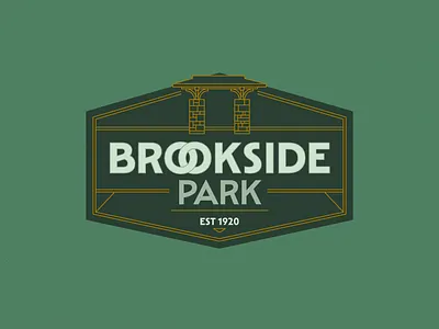 Brookside Park Neighborhood Logo branding graphic design illustration logo typ typography vector