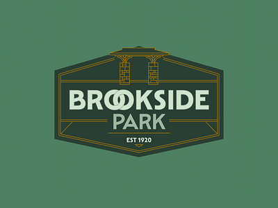 Brookside Park Neighborhood Logo branding graphic design illustration logo typ typography vector