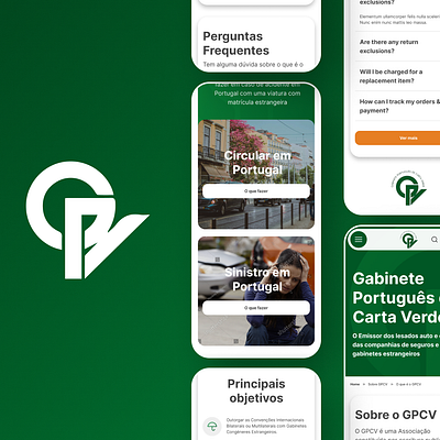 GPCV (Gabinete Português da Carta Verde) design typography ui ux webdevelopment wireframes