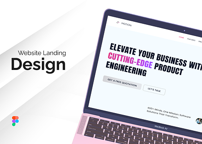 Web Landing Page For Software Company branding design figma landing page software company ui