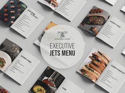 Executive Jets Menu branding brochure catalogue designer ukraine graphic design indesign layout markup menu