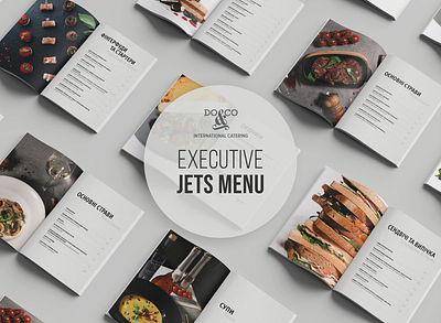 Executive Jets Menu branding brochure catalogue designer ukraine graphic design indesign layout markup menu