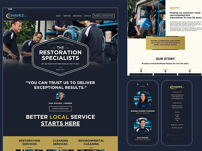 Chavez Restoration Website Design restoration company small business website small business website design web design website design