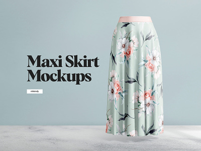 Maxi Skirt Mockups asymmetric